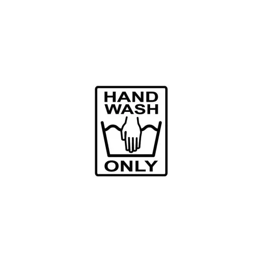 Aufkleber "Hand Wash Only" in versch. Farben