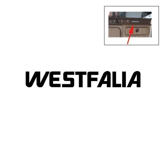 Aufkleber "WESTFALIA" fr den Kchenblock in versch. Farben