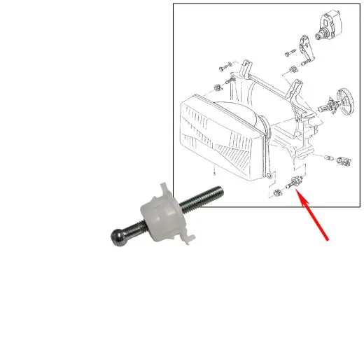 VW Bus T4 Einstellschraube fr vertikale Einstellung Scheinwerfer