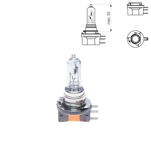 H15 Glhlampe, 12V, 15/55W, Sockelausf. PGJ23t-1