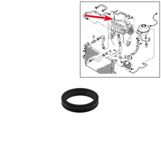 VW Bus T5 Dichtring f�r Wasserrohr / K�hlmittelrohr 2.5 TDI