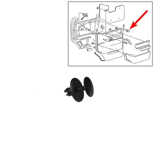 VW Bus T4 Verkleidungsclip in schwarz f�r T�rverkleidung