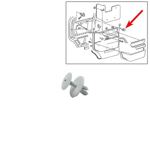 VW Bus T4 Verkleidungsclip in perlgrau f�r T�rverkleidung