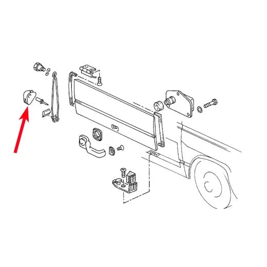 VW Bus T2 T3 F�hrungsst�ck f�r Motordeckel & Seitenklappe Doka & Pritsche