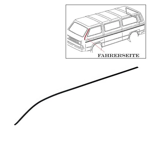 VW Bus T3 Keder fr A-Sule Fahrerseite schwarz