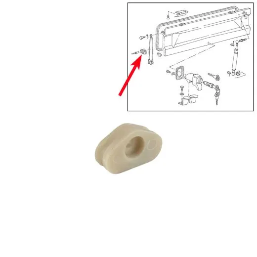 VW Bus T2 T3 Führungsstück für Motordeckel & Seitenklappe Doka & Pritsche