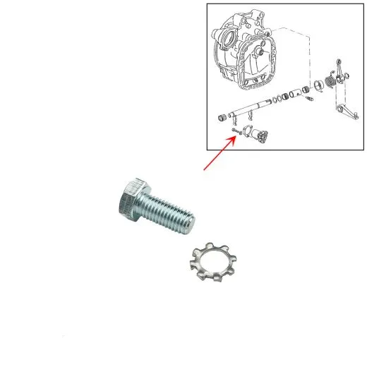 VW Bus T2 T3 Schraube & Zahnscheibe für Führungshülse am Getriebe