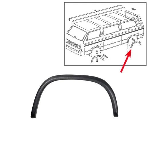 VW Bus T3 Abdeckung für Radausschnitt hinten links Syncro 16"