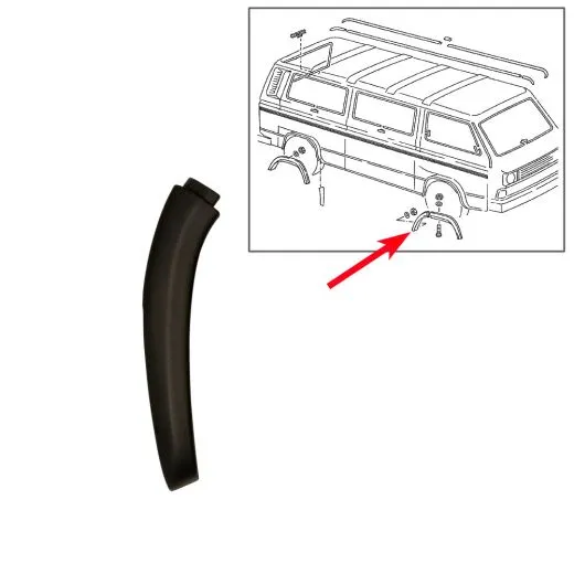 VW Bus T3 Abdeckung für Radausschnitt vorne rechts hinterer Teil Syncro 16"