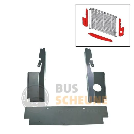 VW Bus T3 Basis-Kit Luftleitbleche Kühler in Edelstahl