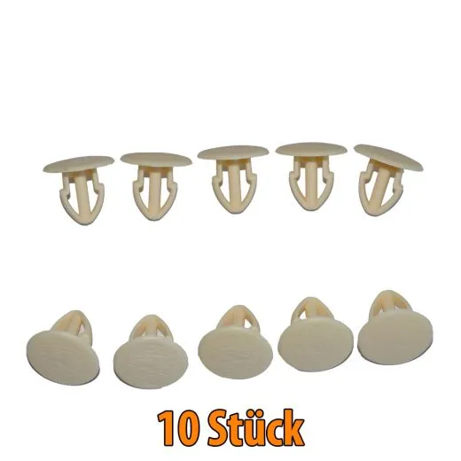 VW Bus T3 Clip für Innenverkleidung beige - 10 Stück