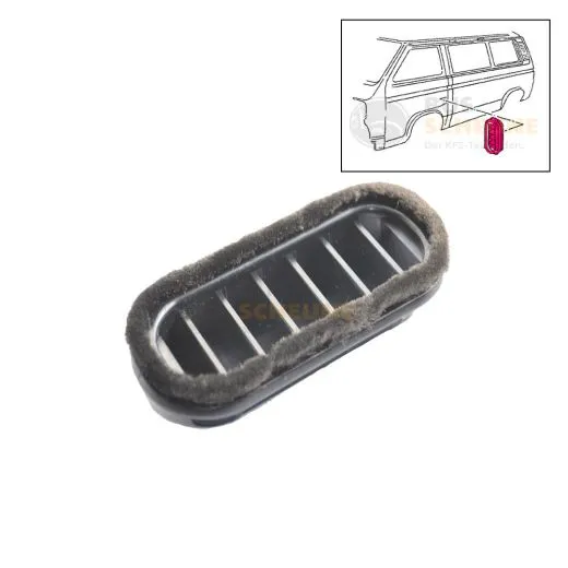 VW Bus T3 Dichtung / Abdeckung für Luftkanal an der B-Säule