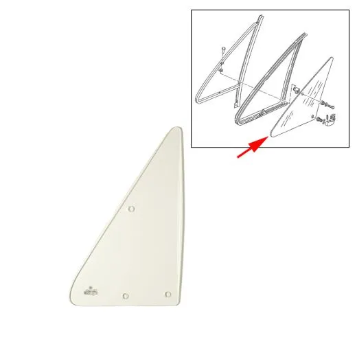 VW Bus T3 Drehfensterscheibe links für Dreiecksfenster
