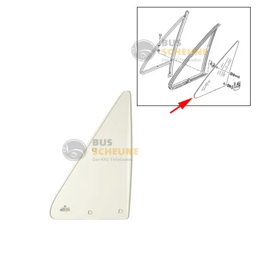 VW Bus T3 Drehfensterscheibe links für Dreiecksfenster