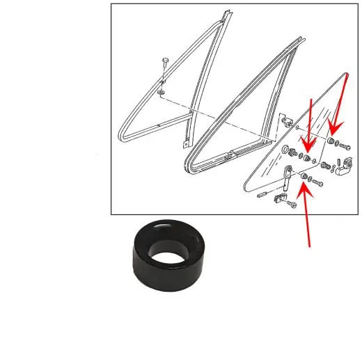 VW Bus T3 Druckring für Verschlussschraube Drehfensterrahmen
