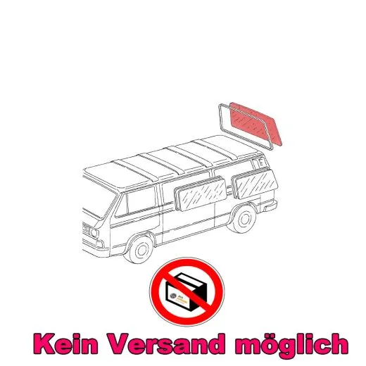 VW Bus T3 Heckscheibe / Rückblickscheibe klar mit Heizung