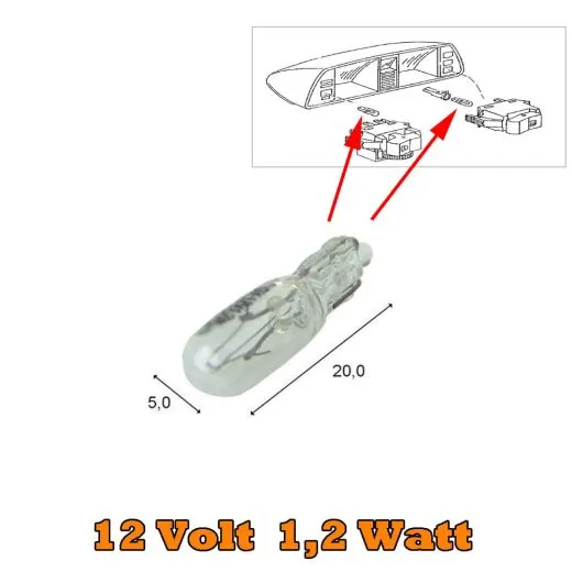 VW Bus T3 Lampe für Hauptlichschalter
