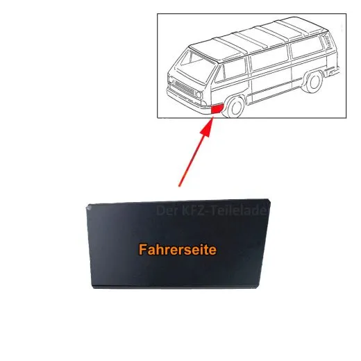 VW Bus T3 Reparaturblech Fahrertür unten außen