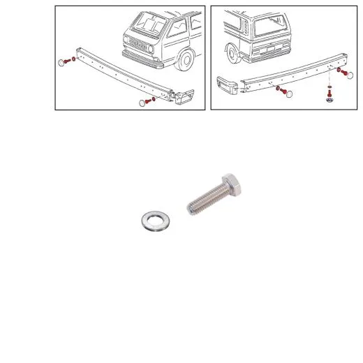 VW Bus T3 Sechskantschraube für Stoßstange Edelstahl