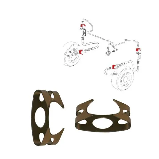 VW Bus T3 T4 T5 Haltefeder für Bremsschlauch - 2 Stück