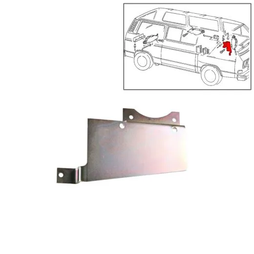 VW Bus T3 Trägerblech / Halterung für Stellelement Zentralverriegelung vo. re.