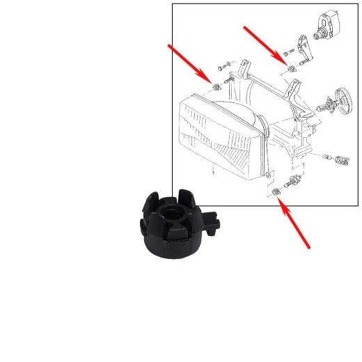 VW Bus T4 Gelenkstück für Scheinwerfer / Einstellschraube