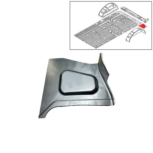 VW Bus T4 Reparaturblech Boden hinten links gefalzt