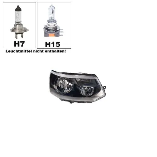 VW Bus T5 Hauptscheinwerfer H7 / H15 rechts ab 11/09