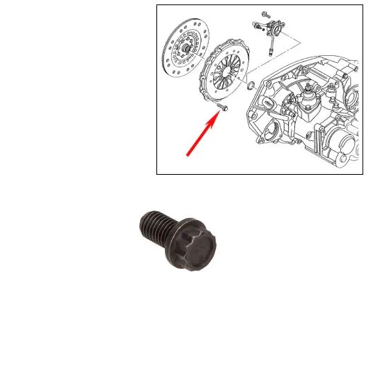 VW Bus T5 Zwölfkantschraube für Kupplung / Druckplatte 2,5 TDI