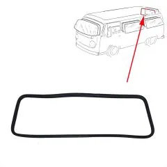VW Bus T2 T2b Heckscheibendichtung mit Nut fr Zierleiste '68-'79