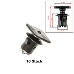 VW Bus T4 T5 T6 Halteclip fr Innenraumverkleidung - 10 Stck