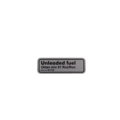 VW Bus T3 Aufkleber "Unleaded fuel Oktan min 91 Roz/Ron"