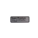 VW Bus T3 Aufkleber Super / Premium Oktan min 98 Roz / Ron