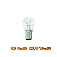 Glühlampe P21/5W, 12 V, 21/5 W, Sockelausf. BAY15d