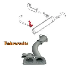 VW Bus T3 Abgasrohr links 1,9 DF DG GW CV