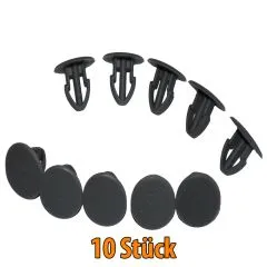 VW Bus T3 Clip für Innenverkleidung grau - 10 Stück