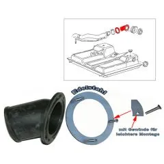 VW Bus T3 Haltering für Tankeinfüllstutzen inkl. Gummimuffe