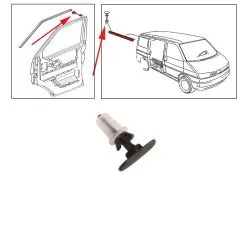 VW Bus T4 Clip für Schiebetür- & Türdichtung oben